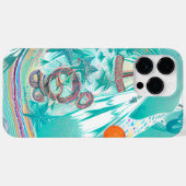 Zeilboten en Zeewezens Abstract Strand Kunst Case-Mate iPhone Case (Achterkant (horizontaal))