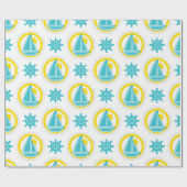 Zeilboten en Zonsondergangen Cadeaupapier (Vlak)