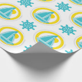 Zeilboten en Zonsondergangen Cadeaupapier (Hoek)