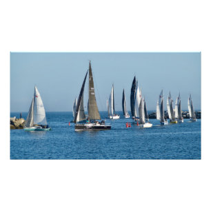 Zeilboten Enter Channel - Marina Del Rey, CA Foto Afdruk