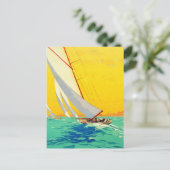  zeilboten Frans Briefkaart (Staand voorkant)