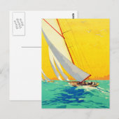  zeilboten Frans Briefkaart (Voorkant / Achterkant)