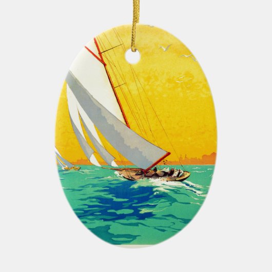  Zeilboten Frans Reizen Ornament (Voorkant)