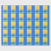  zeilboten Franse reis cadeauverpakking Cadeaupapier (Vlak)