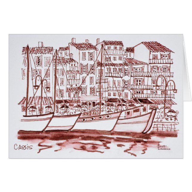 Zeilboten gesleept in de haven | Cassis, Frankrijk (Voorkant Horizontaal)