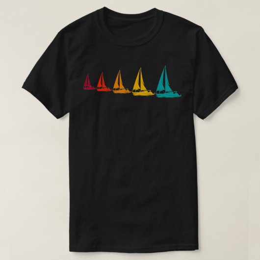 Zeilboten Graphic voor zeilers Retro Sailing T-shirt (Design voorkant)