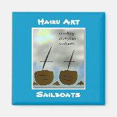Zeilboten Haiku Art Magnet (Voorkant)