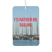 Zeilboten, ik zou liever aan de zeekust varen luchtverfrisser (Voorkant)