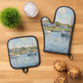 Zeilboten Impressionisme New England Ovenwant & Pannenlap Set (Top down)
