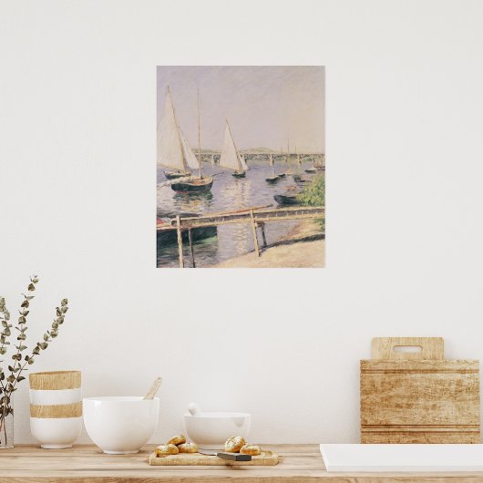 zeilboten in Argenteuil, c.1888 Poster (Keuken)