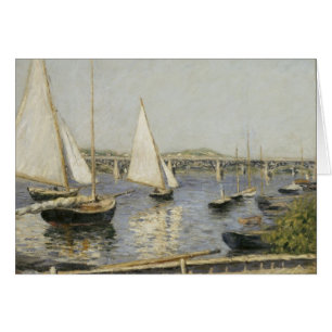 Zeilboten in Argenteuil door Gustave Caillebotte