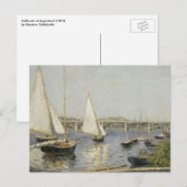 Zeilboten in Argenteuil door Gustave Caillebotte Briefkaart (Voorkant / Achterkant)