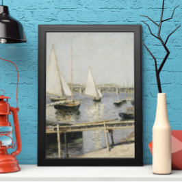 Zeilboten in Argenteuil door Gustave Caillebotte Poster