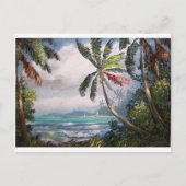 Zeilboten in de baai briefkaart (Voorkant)