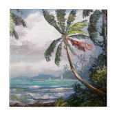 Zeilboten in de baai tegeltje (Voorkant)