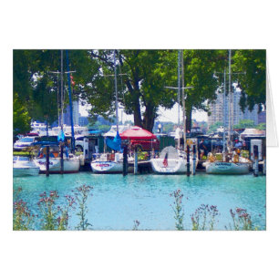 Zeilboten in de haven