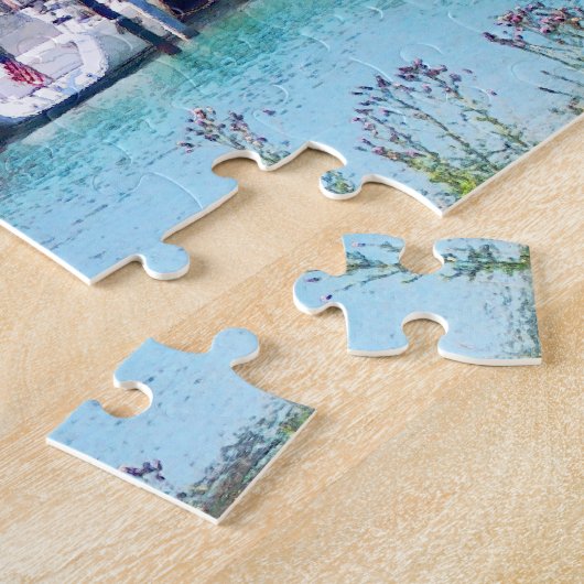 Zeilboten in de haven legpuzzel (Zijkant)