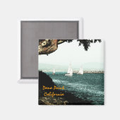 Zeilboten in de haven magneet (Voorkant / Achterkant)