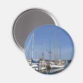 Zeilboten in de haven magneet (Voorkant / Achterkant)