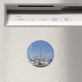 Zeilboten in de haven magneet (Insitu (Vaatwasser))