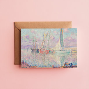 Zeilboten in de haven van Saint-Tropez   Henri Leb Kaart