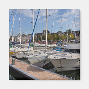Zeilboten in de haven van Vannes in het Franse Pos Magneet