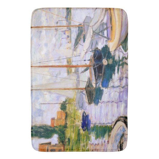 Zeilboten in de Seine bij Petit Claude Monet Badmat (Voorkant Verticaal)