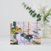 Zeilboten in de Seine bij Petit Claude Monet Briefkaart (Staand voorkant)