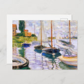 Zeilboten in de Seine bij Petit Claude Monet Briefkaart (Voorkant / Achterkant)