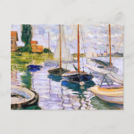 Zeilboten in de Seine bij Petit Claude Monet Briefkaart (Voorkant)