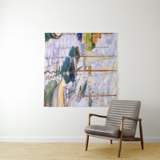 Zeilboten in de Seine bij Petit Claude Monet Wandkleed (In Situ (horizontaal))