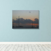 Zeilboten in de Sunset Tropical Seascape Canvas Afdruk (Insitu (Houten vloer))