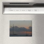 Zeilboten in de Sunset Tropical Seascape Magneet (Insitu (Vaatwasser))