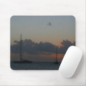 Zeilboten in de Sunset Tropical Seascape Muismat (Met muis)