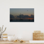 Zeilboten in de Sunset Tropical Seascape Poster (Keuken)