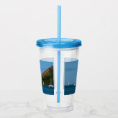 Zeilboten in de witte en blauwe zee acryl drinkbeker (Rechts)