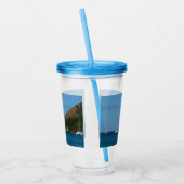 Zeilboten in de witte en blauwe zee acryl drinkbeker (Links)