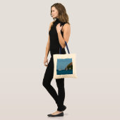 Zeilboten in de witte en blauwe zee tote bag (Voorkant (model))