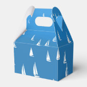 Zeilboten in diep blauw Zee - Regatta Sailships Bedankdoosjes (Voorkant Zijde)