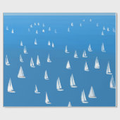 Zeilboten in diep blauw Zee - Regatta Sailships Cadeaupapier (Vlak)