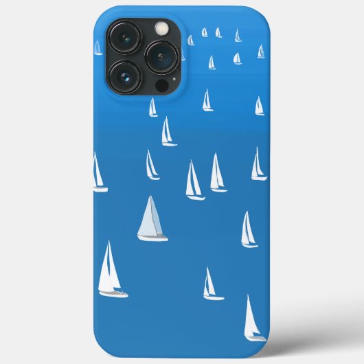 Zeilboten in diep blauw Zee - Regatta Sailships Case-Mate iPhone Case (Achterkant)