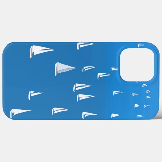 Zeilboten in diep blauw Zee - Regatta Sailships Case-Mate iPhone Case (Achterkant (horizontaal))