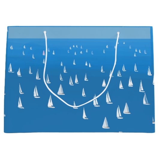 Zeilboten in diep blauw Zee - Regatta Sailships Groot Cadeauzakje (Voorkant)