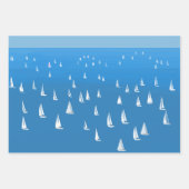 Zeilboten in diep blauw Zee - Regatta Sailships Inpakpapier Vel (Voorkant 3)