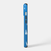 Zeilboten in diep blauw Zee - Regatta Sailships iPhone 15 Case (Linkerkant)