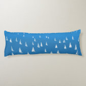 Zeilboten in diep blauw Zee - Regatta Sailships Lichaamskussen (Achterkant)