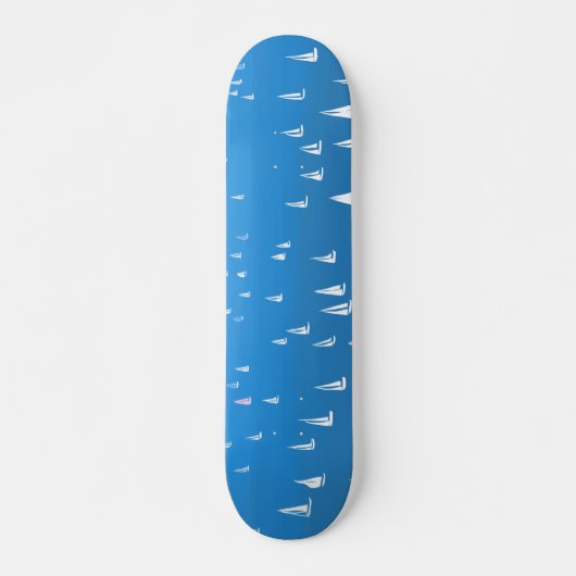Zeilboten in diep blauw Zee - Regatta Sailships Persoonlijk Skateboard (Voorkant)
