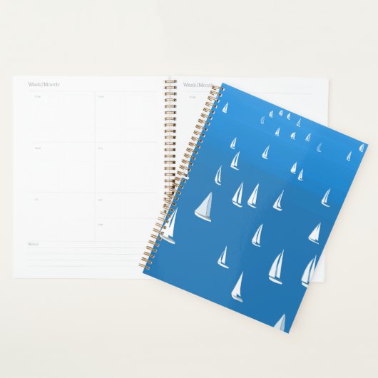 Zeilboten in diep blauw Zee - Regatta Sailships Planner (Display)