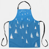 Zeilboten in diep blauw Zee - Regatta Sailships Schort (Voorkant)