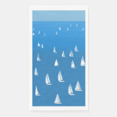 Zeilboten in diep blauw Zee - Regatta Sailships Servet (Voorkant)